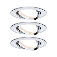 PAULMANN Vestavné svítidlo LED Nova kruhové 3x6,5W GU10 chrom výklopné 3-krokové-stmívatelné 934.70 P 93470 93470