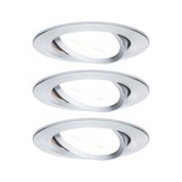 PAULMANN Vestavné svítidlo LED Nova kruhové 3x6,5W GU10 hliník broušený výklopné 3-krokové-stmívatelné 934.69 P 93469 93469