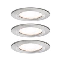 PAULMANN Vestavné svítidlo LED Nova kruhové 3x6,5W GU10 kov kartáčovaný nevýklopné 934.40 P 93440 93440