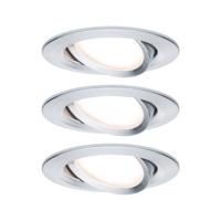 PAULMANN Vestavné svítidlo LED Nova kruhové 3x6,5W hliník broušený nastavitelné 3-krokové-stmívatelné 934.87 P 93487 93487