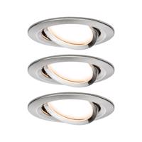 PAULMANN Vestavné svítidlo LED Nova kruhové 3x6,5W kov kartáčovaný nastavitelné 3-krokové-stmívatelné 934.83 P 93483 93483