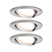 PAULMANN Vestavné svítidlo LED Nova kruhové 3x6,5W kov kartáčovaný nastavitelné 934.47 P 93447 93447
