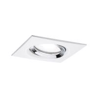 PAULMANN Vestavné svítidlo LED Nova Plus hranaté 1x6W GU10 bílá mat chrom výklopné stmívatelné 936.74 P 93674 93674