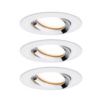 PAULMANN Vestavné svítidlo LED Nova Plus kruhové 3x6,8W bílá mat chrom výklopné stmívatelné 936.86 P 93686 93686