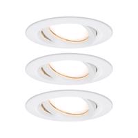 PAULMANN Vestavné svítidlo LED Nova Plus kruhové 3x6,8W bílá mat výklopné stmívatelné 936.82 P 93682 93682