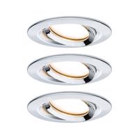 PAULMANN Vestavné svítidlo LED Nova Plus kruhové 3x6,8W chrom výklopné stmívatelné 936.84 P 93684 93684