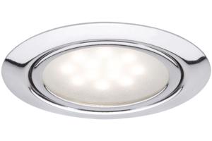 Paulmann Zápustné svítidlo do nábytku Set LED 3x1W 12VA 230/12V 65mm chrom 998.14 P 99814 99814