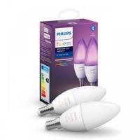 Philips HUE WCA LED candle B39 4W/40W 2000-6500K/RGB Dim set-2ks Studená bílá