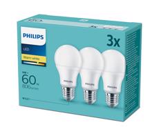 Philips klasik, 9W, E27, teplá bílá 3ks