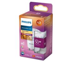 Philips LED Stmívatelná žárovka Philips Warm Glow GU10/3,8W/230V 2200-2700K CRI90