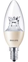 Philips LED žárovka B40 CL E14 8W 60W teplá bílá 2700K stmívatelná, svíčka