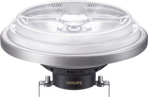 Philips LED žárovka G53 AR111 LV 10,8W 50W teplá bílá 3000K stmívatelná, reflektor 12V 9° Čirá