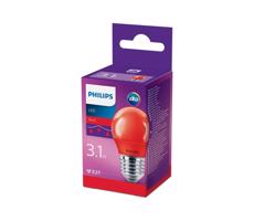 Philips LED Žárovka Philips E27/3,1W/230V červená