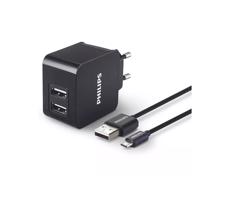 Philips Philips DLP2307U/12 - Nabíjecí adaptér 2xUSB/15,5W/230V + kabel micro USB 1m