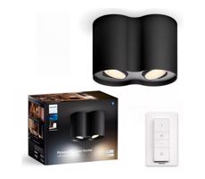 Philips Philips - LED Stmívatelné bodové svítidlo Hue PILLAR 2xGU10/4,2W/230V + DO černá