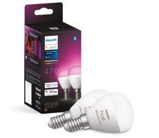 Philips SADA 2x LED RGBW Stmívatelná žárovka Philips Hue WACA P45 E14/5,1W/230V