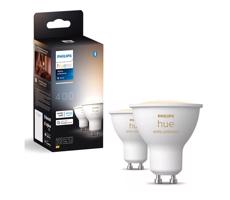 Philips SADA 2x LED Stmívatelná žárovka Philips Hue WHITE AMB. GU10/4,2W/230V 2200-6500K