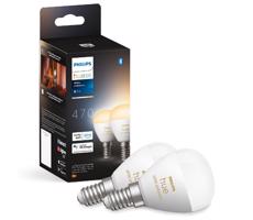 Philips SADA 2x LED Stmívatelná žárovka Philips Hue WHITE AMBIANCE P45 E14/5,1W/230V