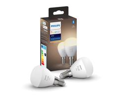 Philips SADA 2x LED Stmívatelná žárovka Philips Hue WHITE P45 E14/5,5W/230V 2700K