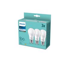 Philips SADA 3x LED Žárovka Philips A60 E27/13W/230V 4000K