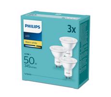 Philips SADA 3x LED Žárovka Philips GU10/4,7W/230V 2700K