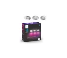 Philips - SADA 3xLED RGB Stmívatelné koupelnové svítidlo Hue XAMENTO 1xGU10/5,7W/230V IP44 2000-6500K