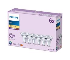 Philips Sada 6x LED žárovka GU10 PAR16 4.6W = 50W 355lm Teplá bílá 2700K 36° PHSECW0035