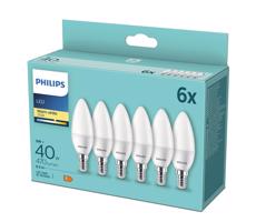 Philips SADA 6x LED Žárovka Philips B35 E14/5W/230V 2700K