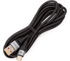 Pletený USB kabel USB-A / USB-C konektor 2m černá