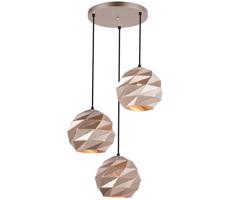 PND-2424-3S-GD - Lustr na lanku PALERMO 3xE27/40W/230V rose gold