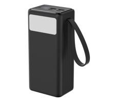 Power Bank 40000 mAh 65W PD 2xUSB-A + 2xUSB-C s LED svítilnou a USB-C kabelem 1m