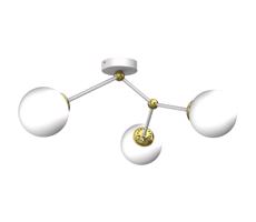 Přisazený lustr JOY 3xE14/40W/230V bílá/zlatá