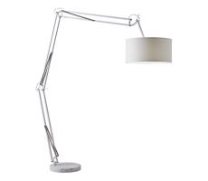 Redo Redo 02-385 - Stojací lampa AZAR 1xE27/42W/230V bílá/chrom