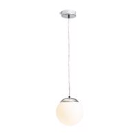 RENDL BOLLY 17 závěsná opálové sklo/chrom 230V LED E27 15W IP44 R13692