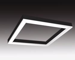 SEC Stropní nebo závěsné LED svítidlo WEGA-FRAME2-CB-DIM-DALI, 32 W, černá, 607 x 607 x 65 mm, 3000 K, 4480 lm 321-B-103-01-02-SP