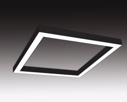 SEC Závěsné LED svítidlo nepřímé osvětlení WEGA-FRAME2-AA-DIM-DALI, 32 W, černá, 607 x 607 x 50 mm, 4000 K, 4360 lm 321-B-002-01-02-SP