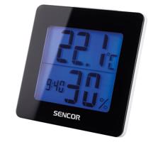 Sencor Sencor - Meteostanice s LCD displejem a budíkem 1xAA černá