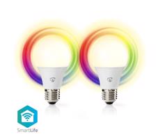 SmartLife chytrá LED žárovka E27 9W 806lm barevná + teplá/studená bílá, sada 2ks