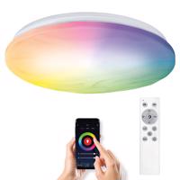 Solight LED smart stropní světlo Wave, 30W, 2300lm, wifi, RGB plus CCT, dálkové ovládání WO792 Studená bílá