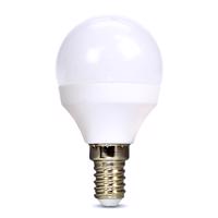 Solight LED žárovka, miniglobe, 6W, E14, 4000K, 510lm, bílé provedení WZ417-1