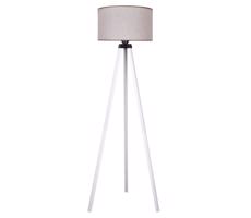 - Stojací lampa 1xE27/60W/230V béžová/bílá