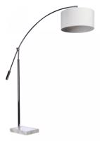 Stojací lampa AZzardo Bianca chrome/white AZ0005 E27 1x60W IP20 150cm bílá