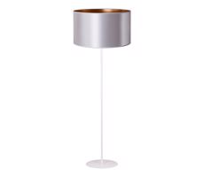 - Stojací lampa CANNES 1xE27/15W/230V pr. 45 cm stříbrná/měděná/bílá