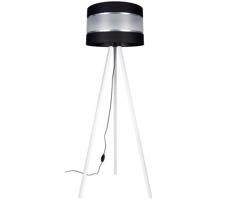 Stojací lampa CORAL 1xE27/60W/230V bílá/černá/chrom