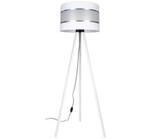 Stojací lampa CORAL 1xE27/60W/230V bílá/chrom