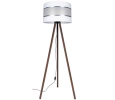 Stojací lampa CORAL 1xE27/60W/230V hnědá/bílá/chrom