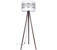 Stojací lampa CORAL 1xE27/60W/230V hnědá/bílá/chrom