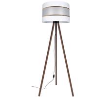 Stojací lampa CORAL 1xE27/60W/230V hnědá/bílá/zlatá