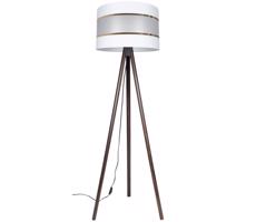 Stojací lampa CORAL 1xE27/60W/230V hnědá/bílá/zlatá