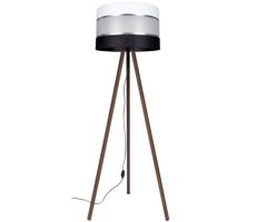 Stojací lampa CORAL 1xE27/60W/230V hnědá/černá/bílá/chrom